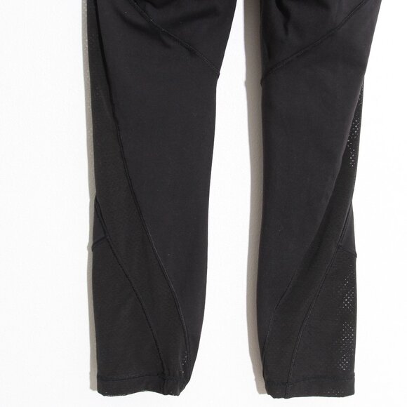 Lululemon Fit Physique Tight Leggings Black Mesh Panel Pocket High Rise Luon - Picture 10 of 11